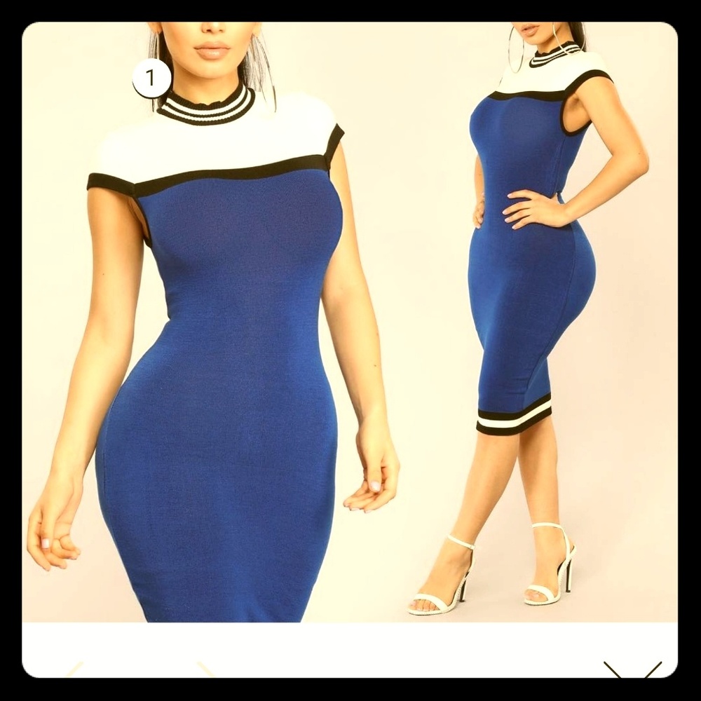 Penalty Box Colorblock Dress - Royal